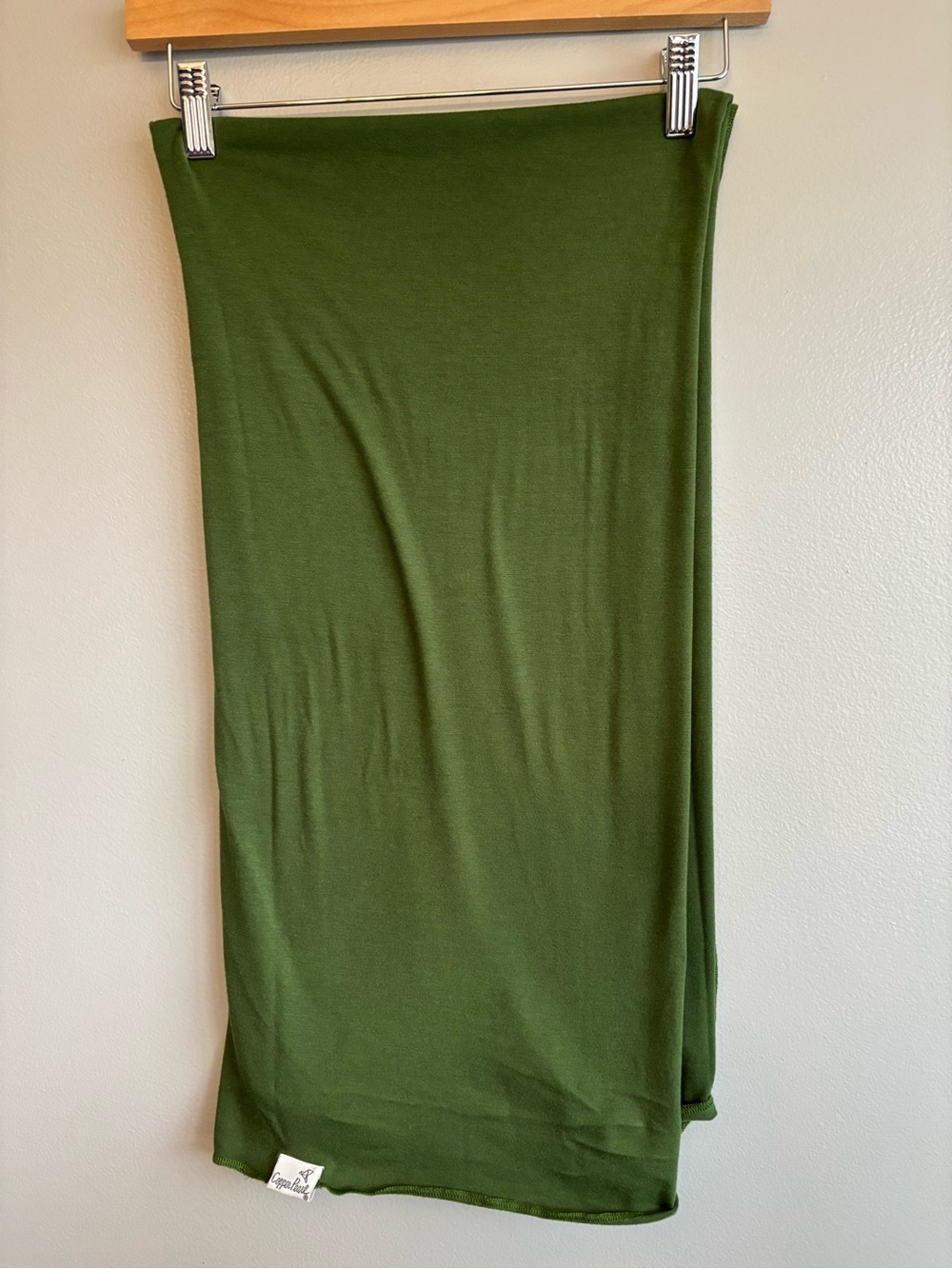 Copper Pearl Knit Swaddle Blanket Olive Alder Multi Use 46x46 Stretch Lightweigh